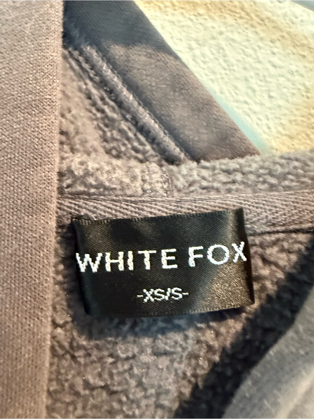 White Fox Logo Hoodie in Charcoal with Purple Graphic - Picture 3 of 3